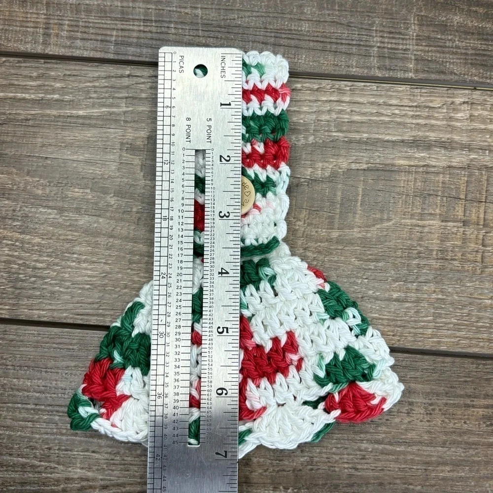 Kitchen‎ Tea Hand Towel Topper Holder Christmas Holiday Cotton Crochet by Seller
